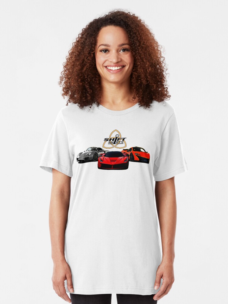 Alternate view of The Trinity - McLaren P1 LaFerrari Porsche 918 Inspired Slim Fit T-Shirt