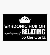 Sardonic Humor in white Photographic Print