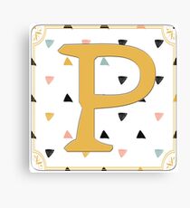 Initial P - Letter P Canvas Print