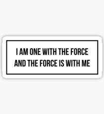 One with the Force Sticker
