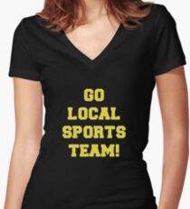 Go Sports! Women's Fitted V-Neck T-Shirt