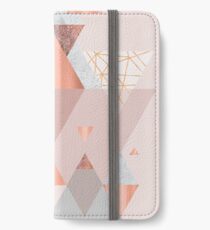Erröten Rosa Geo iPhone Flip-Case/Hülle/Klebefolie