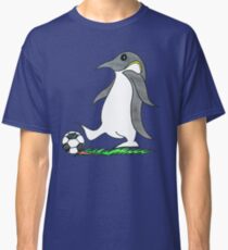 Soccer Playing Penguin Classic T-Shirt
