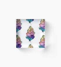 Feather Art Acrylic Block