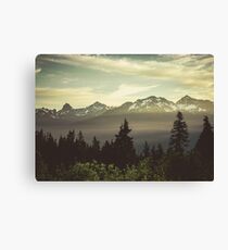 Pacific Northwest Sunrise - Northern Cascade Mountain Forest Canvas Print