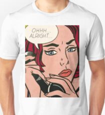 Camiseta unisex Chica de arte pop en el teléfono, Roy Lichtenstein