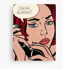 Pop art girl on the phone, Roy Lichtenstein Canvas Print