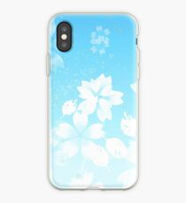 Blue Cherry Blossom iPhone Case