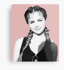Selena Braids Metal Print