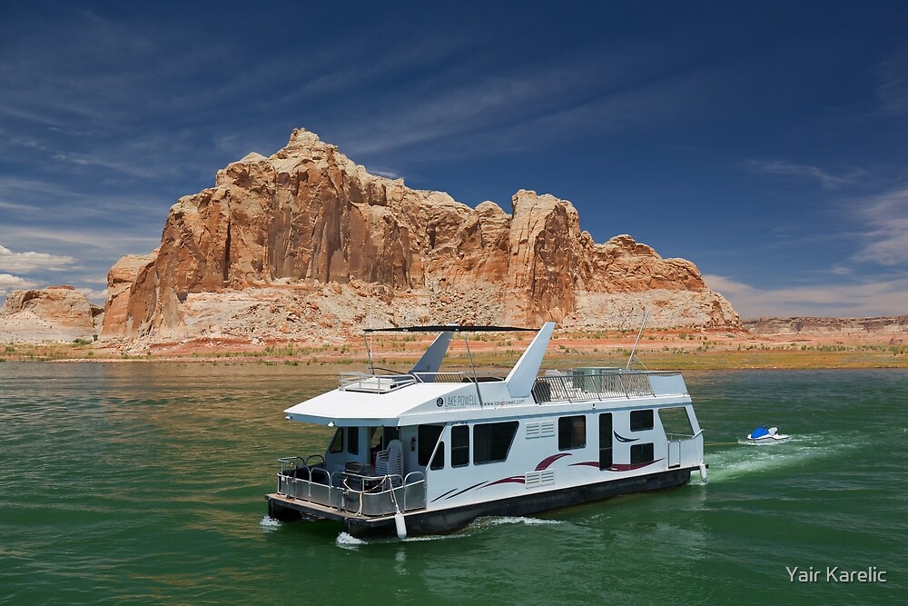 "Houseboat on Lake Powell" by Yair Karelic Redbubble