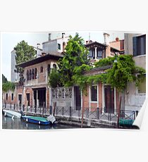Buildings near canal in Venice, Italy Poster
