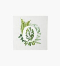 Floral letter O Art Board