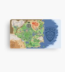 Breath of the Wild Hyrule Map Canvas Print