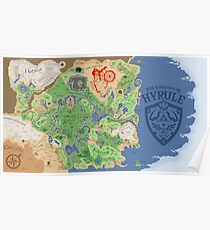 Póster Breath of the Wild Mapa de Hyrule