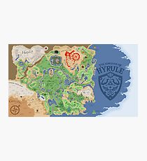 Breath of the Wild Hyrule Map Photographic Print