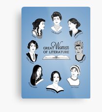 Lienzo metálico Grandes mujeres de la literatura