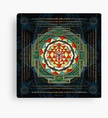 Maha Lakshmi (Laxmi) Mantra & Shri Yantra - Wealth Giving Canvas Print