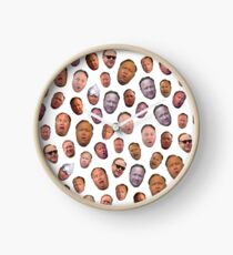 Alex Jones Head Collage Clock