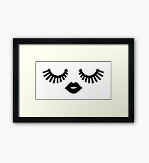 Eyelashes Pattern Framed Print