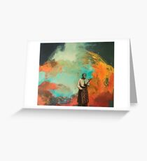 Black Elk speaks Original painting by gail weissman Greeting Card