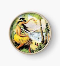 HAWAII : Vintage Honolulu Mid-Pacific Carnival Print Clock