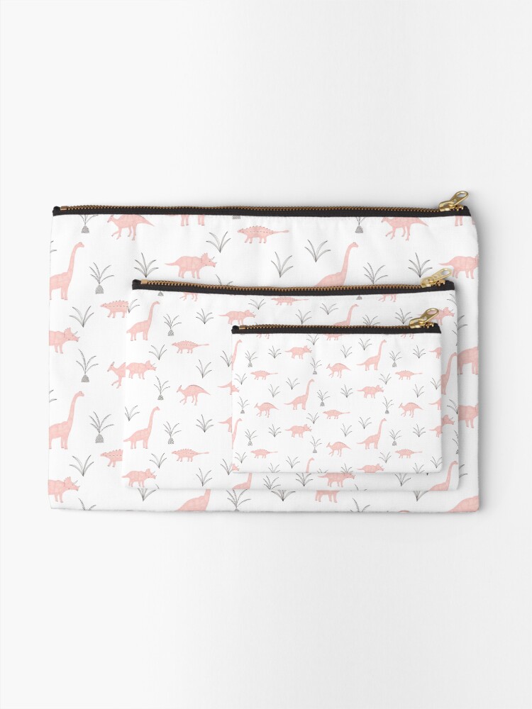 Alternate view of Pink Dinosaurs Zipper Pouch