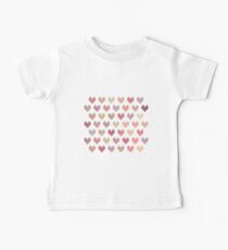 Colorful Knitted Hearts Baby Tee