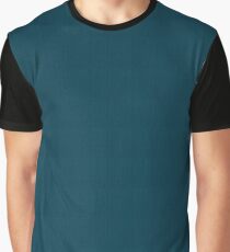 Kingfisher Blue | Solid colour Graphic T-Shirt