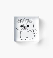 Shih Tzu Puppy with Star Crown Acrylic Block