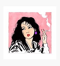 Woman with Cigarette. Photographic Print