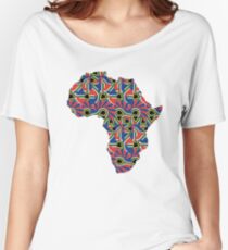 Afrika-Muster Loose Fit T-Shirt