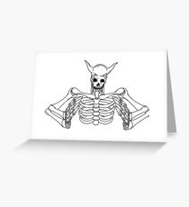 SUSANOO SKELETON (PLAIN, WHITE) Greeting Card