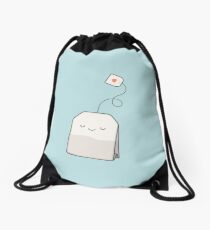 Tea time Drawstring Bag
