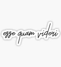 esse quam videri minimalistic Sticker