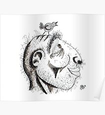 The Australopithecine and his Archaeopteryx Poster