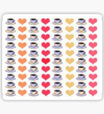 Coffee and Hearts Sticker