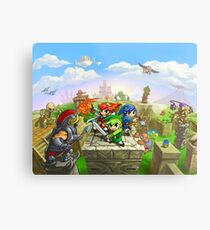 Triforce Heroes Metal Print