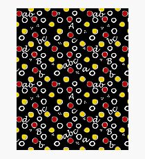 Red , yellow , polka Photographic Print