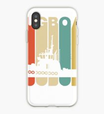 Vintage Style Tugboat Silhouette Shirt iPhone Case
