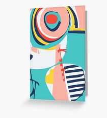 Modern Minimalist Blocking Colors Greeting Card
