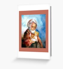 St Joseph with Infant Christ Greeting Card
