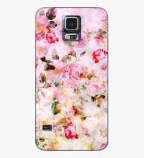Vintage pink pastel watercolor floral pattern Case/Skin for Samsung Galaxy