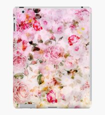 Vintage pink pastel watercolor floral pattern iPad Case/Skin