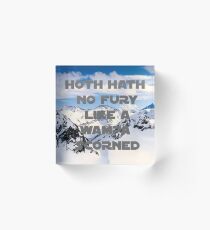HOTH HATH NO FURY LIKE A WAMPA SCORNED Acrylic Block