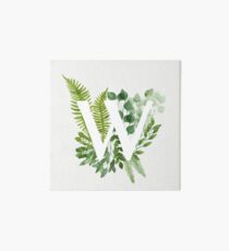 Floral letter W Art Board