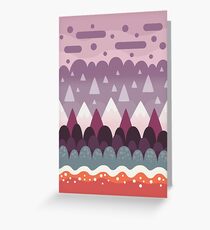 Abstract Pattern - Mountains & Lava Greeting Card