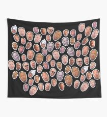 Alex Jones Head Collage - Black Wall Tapestry