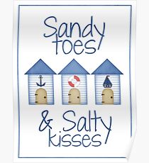 Sandy Toes & salzige Küsse. Poster