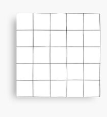 Black and white check, square, plaid pattern Canvas Print