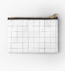 Black and white check, square, plaid pattern Studio Pouch